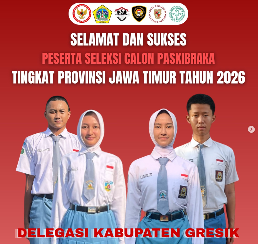 Seleksi Paskibraka Jawa Timur 2026 Dimulai, Empat Pelajar Terbaik Gresik Siap Berjuang Harumkan Nama Daerah